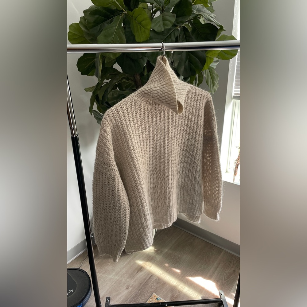 Zara Cream Turtleneck Sweater